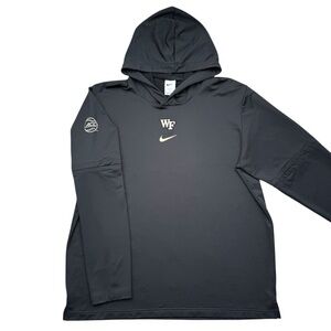 Nike Wake Forest Baseball TEAM ISSUED Deacons Lightweight Hoodie Sweatshirt XL